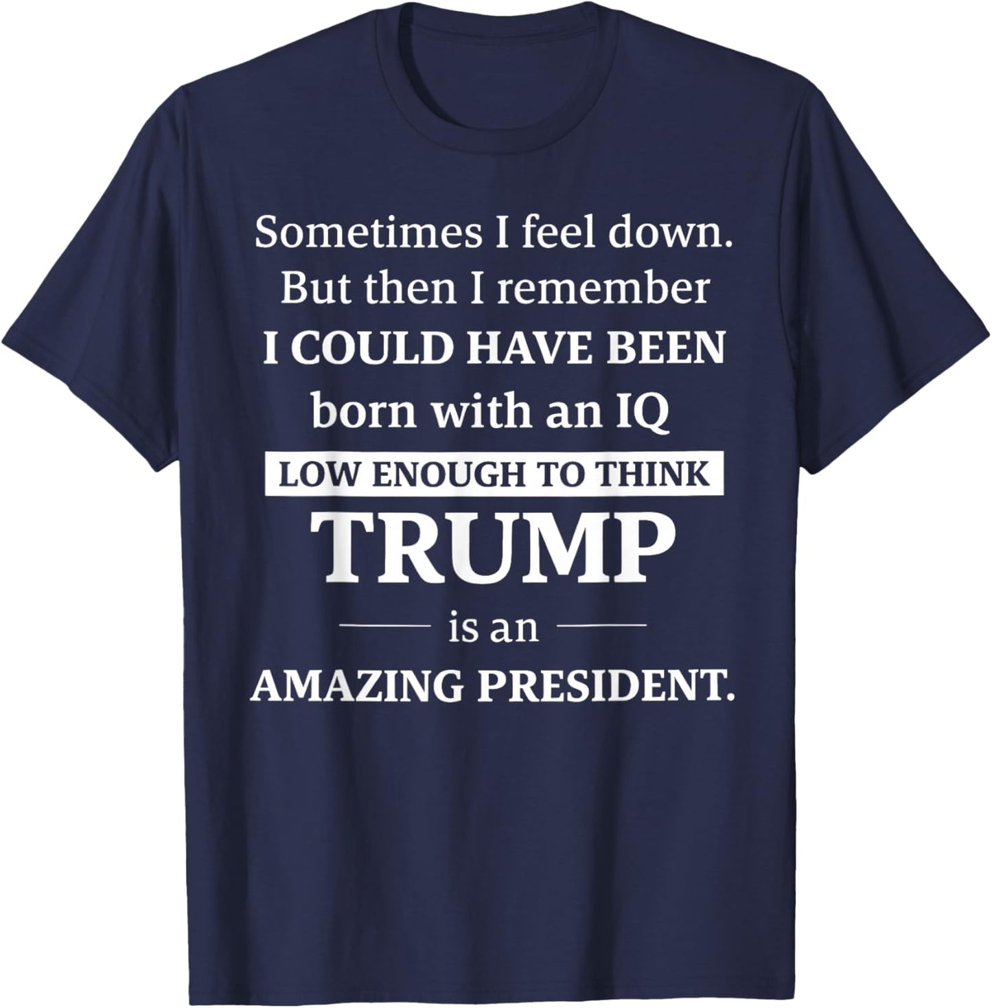 Sometimes I Feel Down But Then I Remember I Could Have Been T-Shirt - T-Shirt | Navy