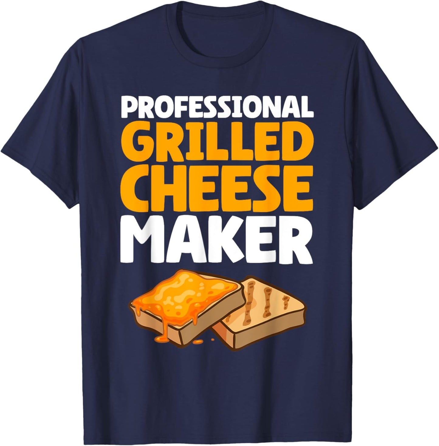 Funny Grilled Cheese Maker Art Women Grilled Cheese T-Shirt - T-Shirt | Navy