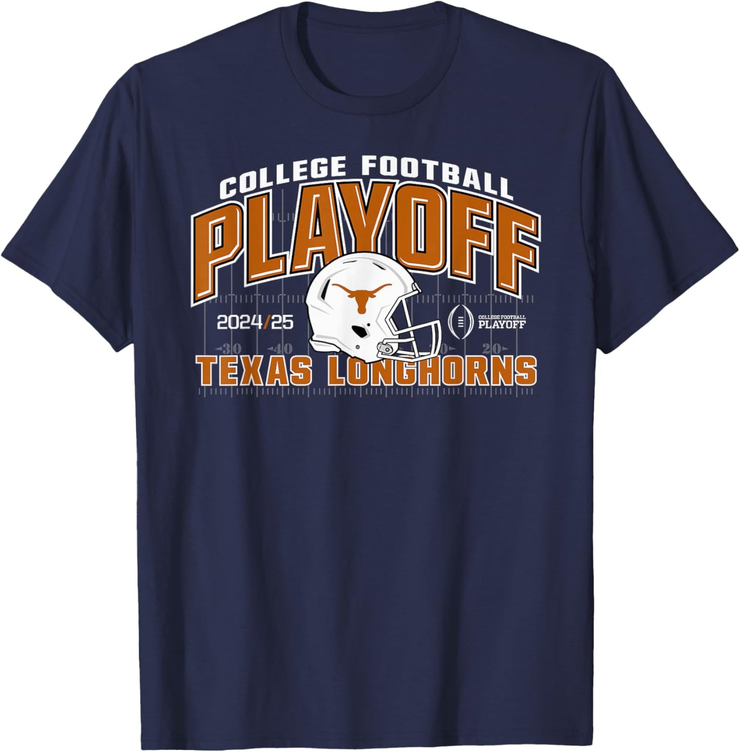 Texas Longhorns College Football Playoff CFP 2024-2025 T-Shirt - T-Shirt | Navy