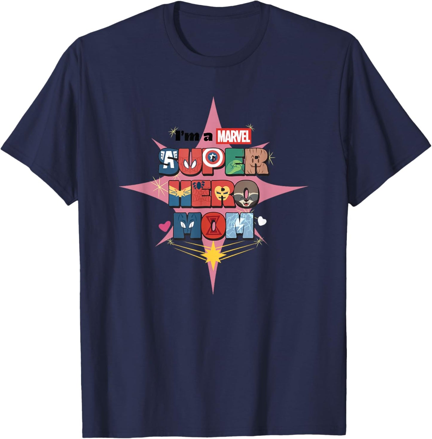 Marvel Comics Avengers Mother's Day I'm A Super Hero Mom T-Shirt - T-Shirt | Navy