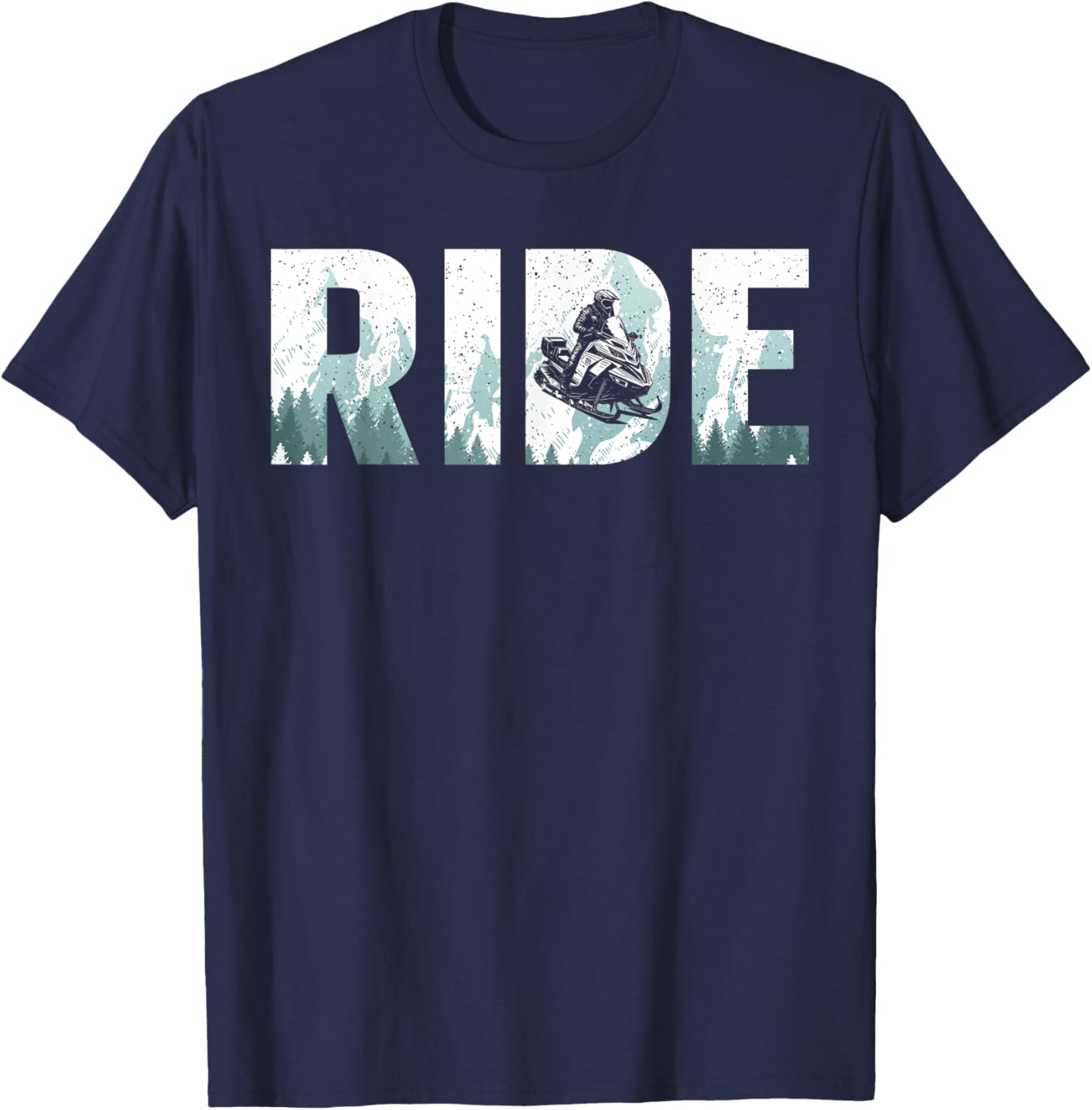Funny Snowmobile Design Women Snowmobile Lovers T-Shirt - T-Shirt | Navy