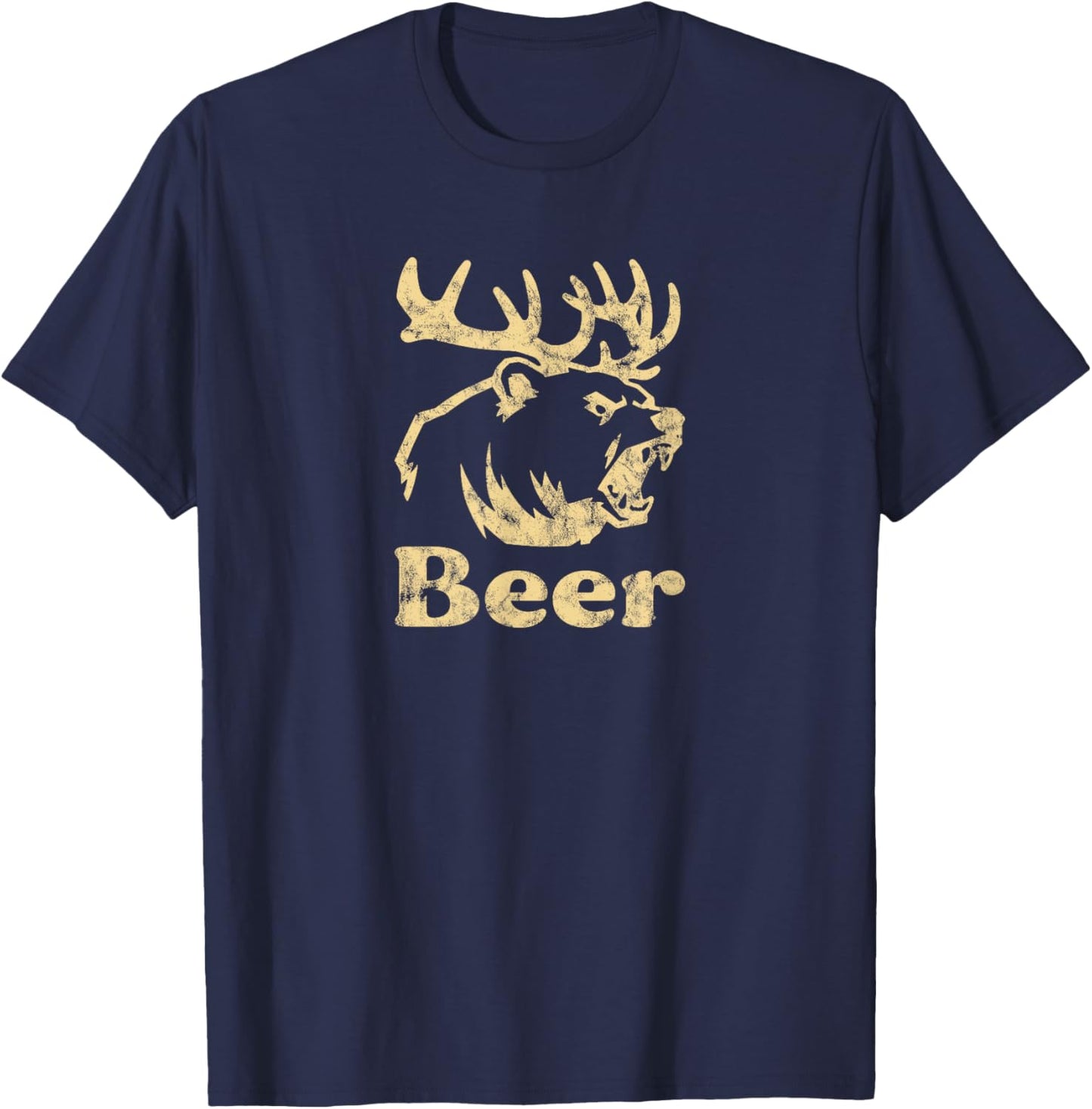 Bear Deer Beer T-Shirt - T-Shirt | Navy