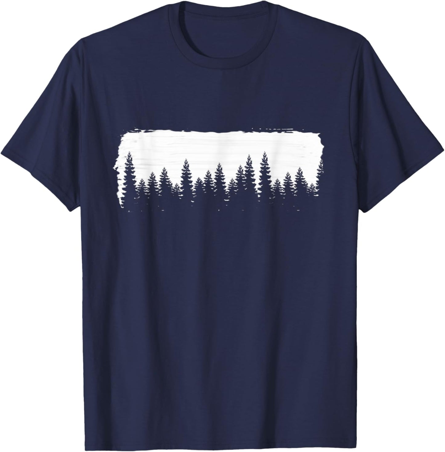 Tree Shirt, Organic Cotton Forest, Screen Funny T-Shirt - T-Shirt | Navy