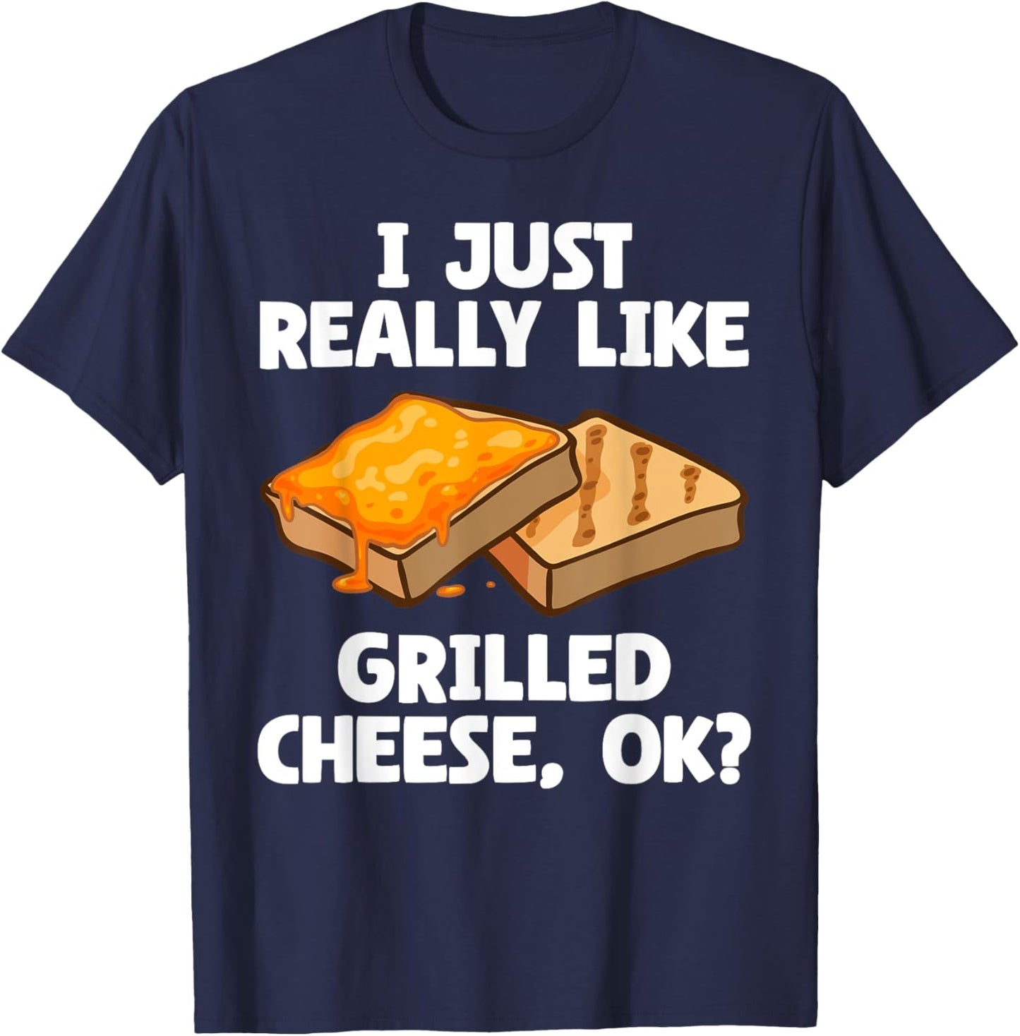 Grilled Cheese Design Women Grilled Cheese Sandwich T-Shirt - T-Shirt | Navy