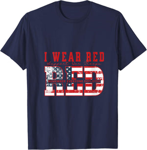 Women's We Wear Red Friday Remember Everyone Deployed Men Women Kids V-Neck T-Shirt - T-Shirt | Navy