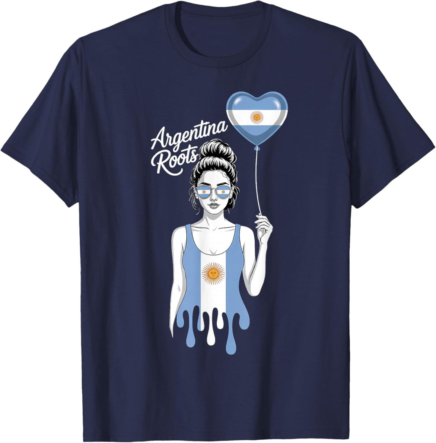 Argentina Pride Argentinian Flag T-Shirt - T-Shirt | Navy