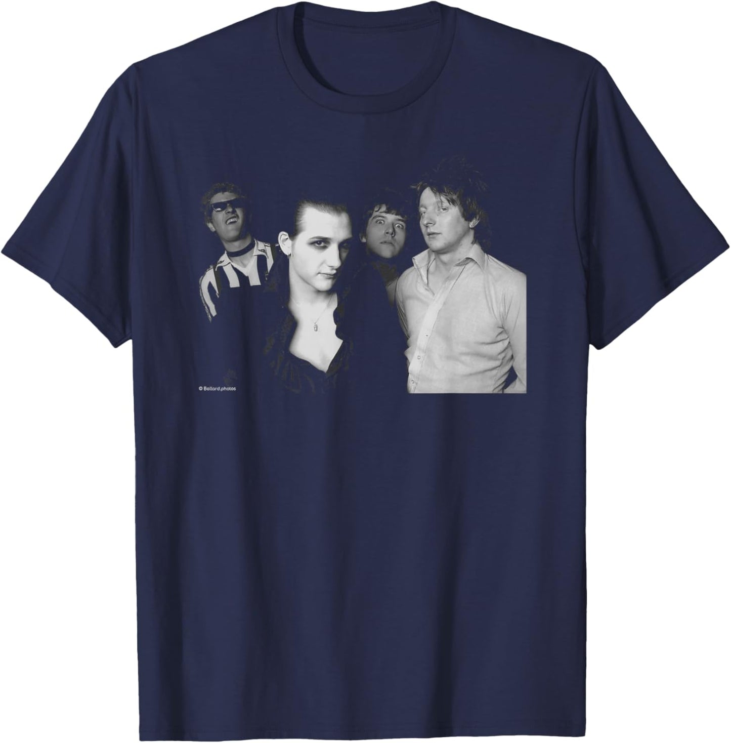 The Damned Rock Band Portrait By Allan Ballard T-Shirt - T-Shirt | Navy