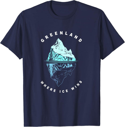 Greenland Heritage Where Ice Wins Iceberg Greenlandic T-Shirt - T-Shirt | Navy
