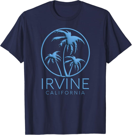Irvine Orange County California Anaheim Retro Beach 949 OC T-Shirt - T-Shirt | Navy
