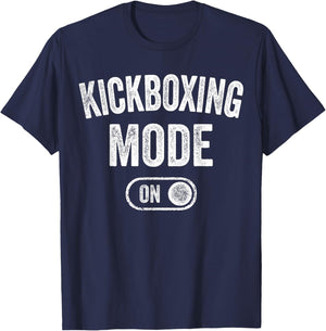 Kickboxing Mode On Funny Kickboxer Gift Coach Trainer T-Shirt - T-Shirt | Navy