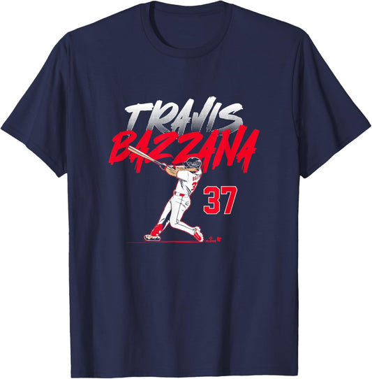 Travis Bazzana - Slugger Swing Number - Cleveland Baseball T-Shirt - T-Shirt | Navy