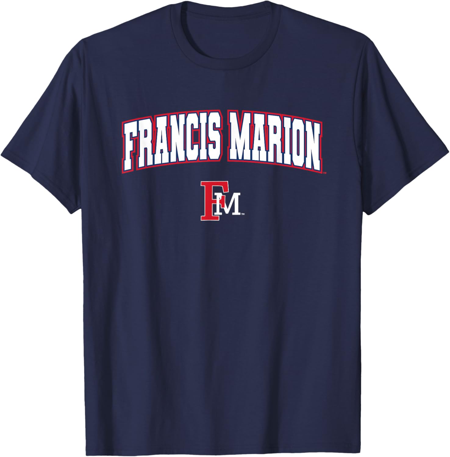 Francis Marion University Patriots Arch Logo T-Shirt - T-Shirt | Navy