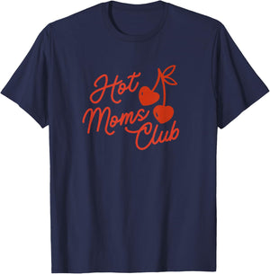 Hot Moms Club Cherry Coquette Proud Mothers T-Shirt - T-Shirt | Navy