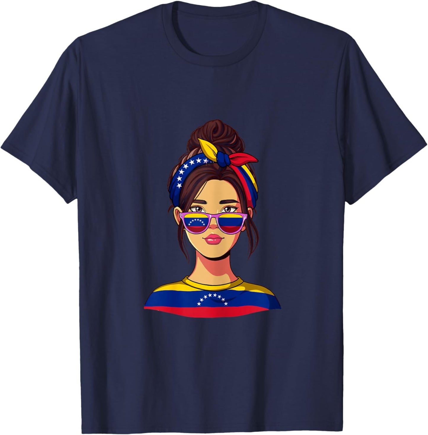 Venezuelan Girl Venezuela T-Shirt - T-Shirt | Navy