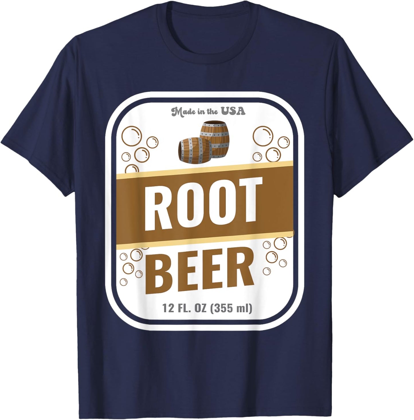 Halloween Costume Root Beer Soda Unique Group Costume Idea T-Shirt - T-Shirt | Navy