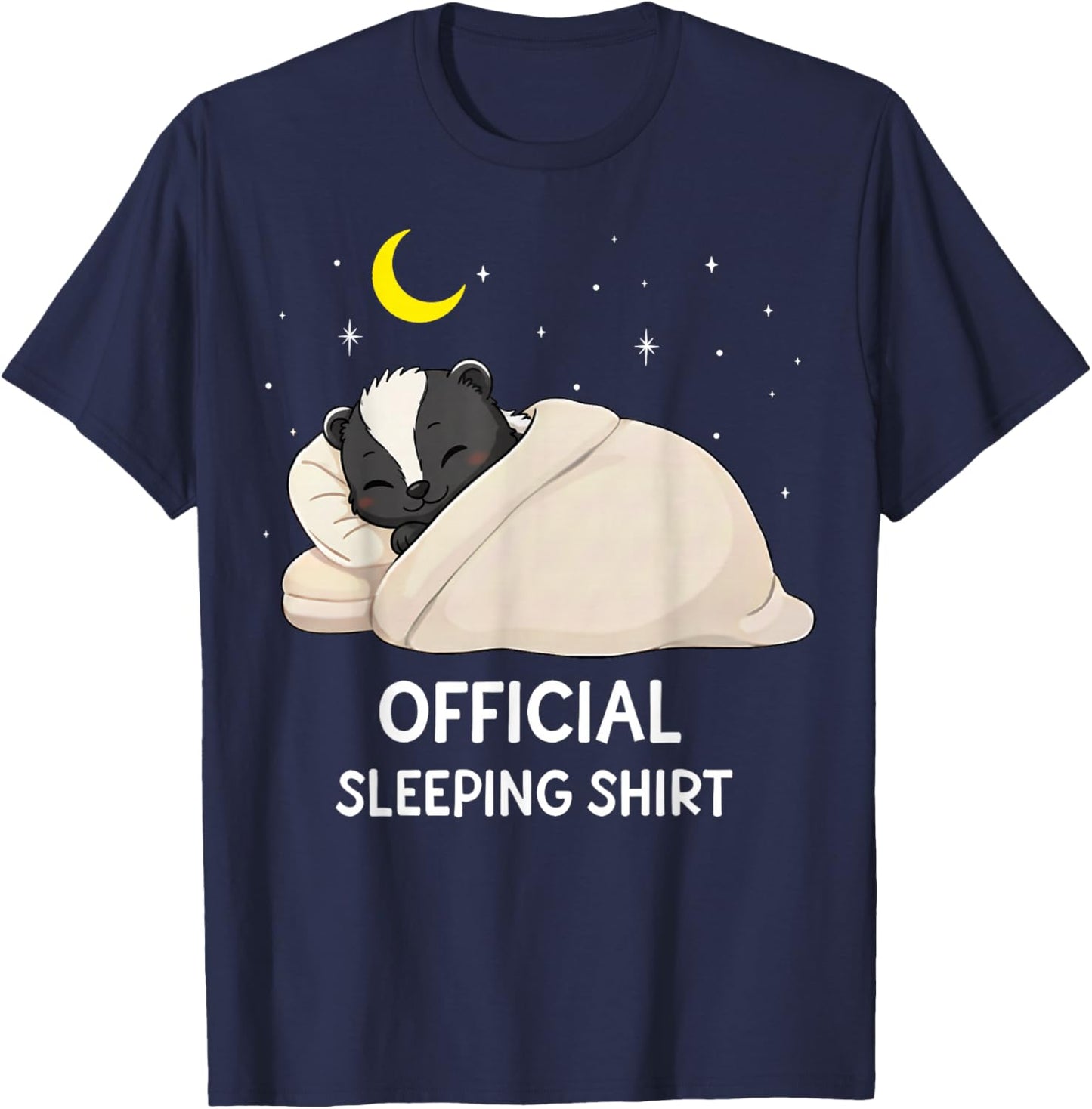 Funny Skunk Official Sleepshirt Pajama Zoo Boys Girls Kids T-Shirt - T-Shirt | Navy