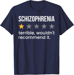 Schizophrenia One Star Rating Schizophrenia Awareness T-Shirt - T-Shirt | Navy