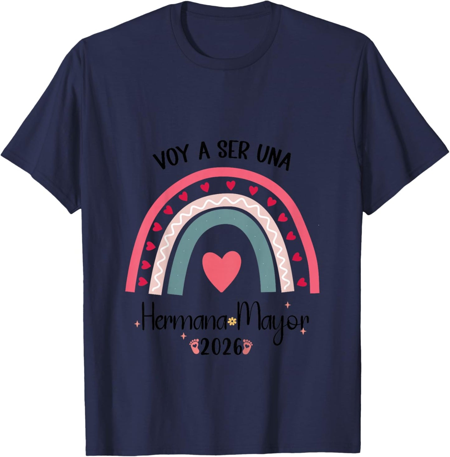 Big Sister 2026 Spanish Voy A Ser Hermana Mayor 2026 T-Shirt - T-Shirt | Navy