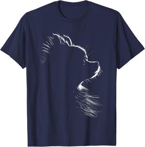 Retro Pomeranian Silhouette T-Shirt - T-Shirt | Navy