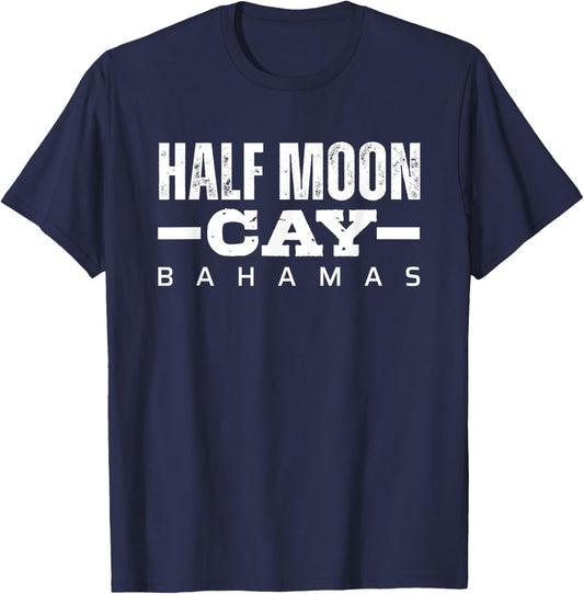 Half Moon Cay Bahamas Vintage Retro Souvenirs T-Shirt - T-Shirt | Navy