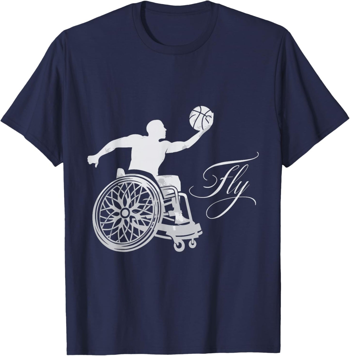 Wheelchair Basketball T-Shirt - T-Shirt | Navy
