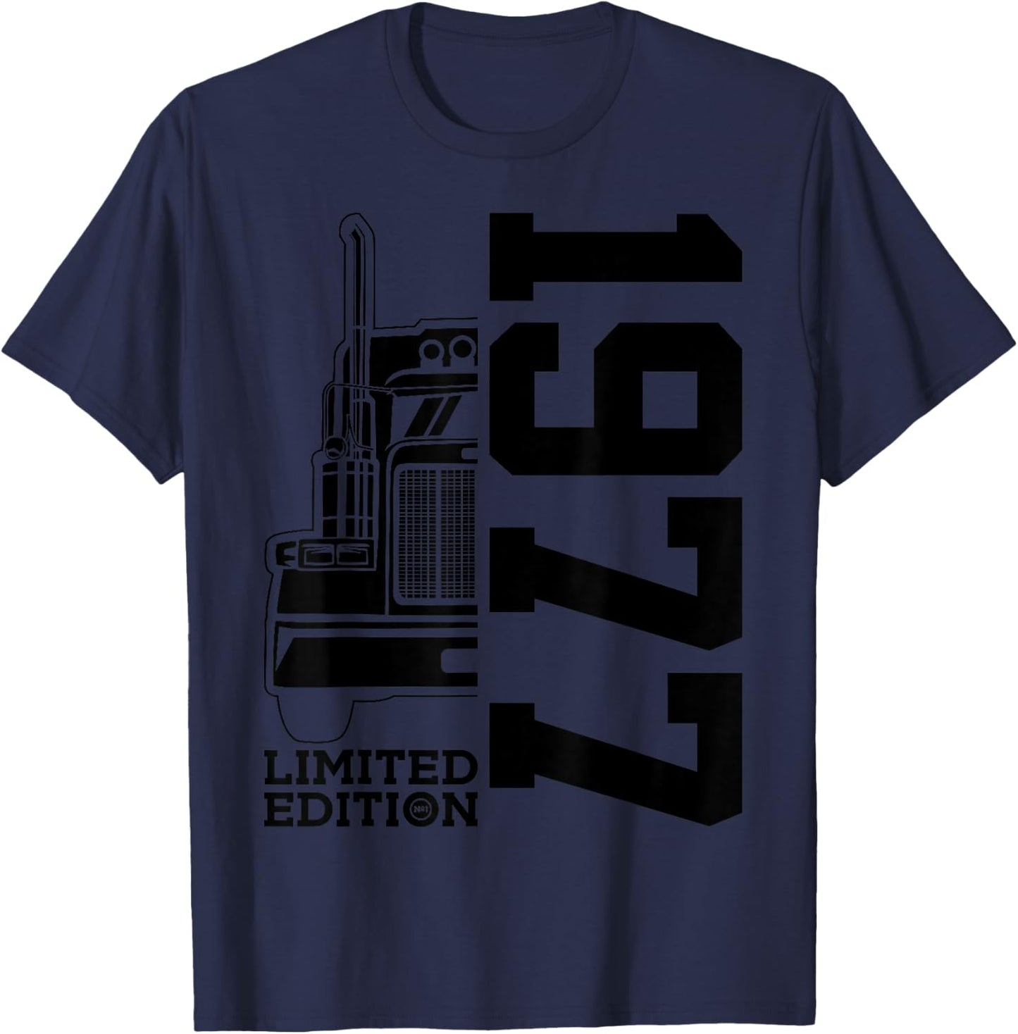 49 Years Trucker 1977 Truck Driver 49th Birthday T-Shirt - T-Shirt | Navy