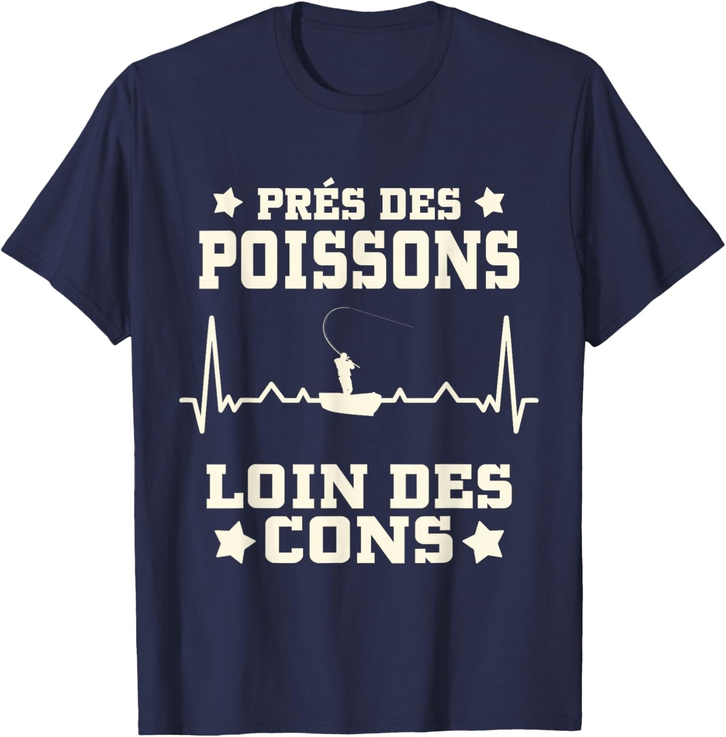 Best Fisherman Near Fish Away Cons T-Shirt - T-Shirt | Navy