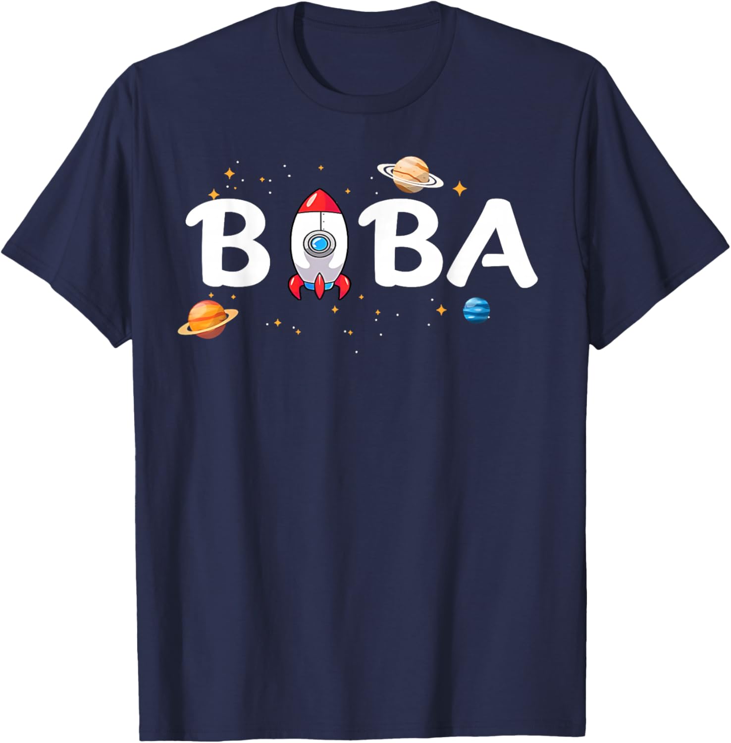 Baba of The Birthday Boy Astronaut 1st Birthday Family T-Shirt - T-Shirt | Navy