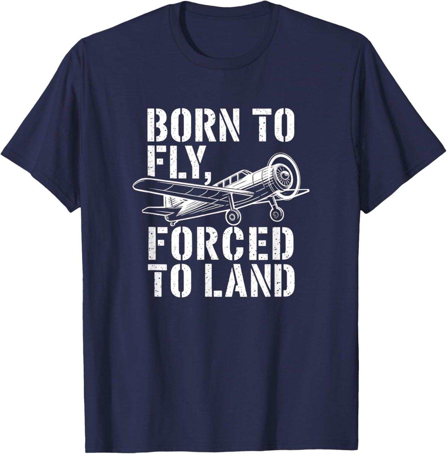Funny Pilot Plane Design Art Men Women Aviation Airline T-Shirt - T-Shirt | Navy
