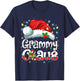 Grammy Claus Shirt Christmas Lights Pajama Family Matching T-Shirt - T-Shirt | Navy
