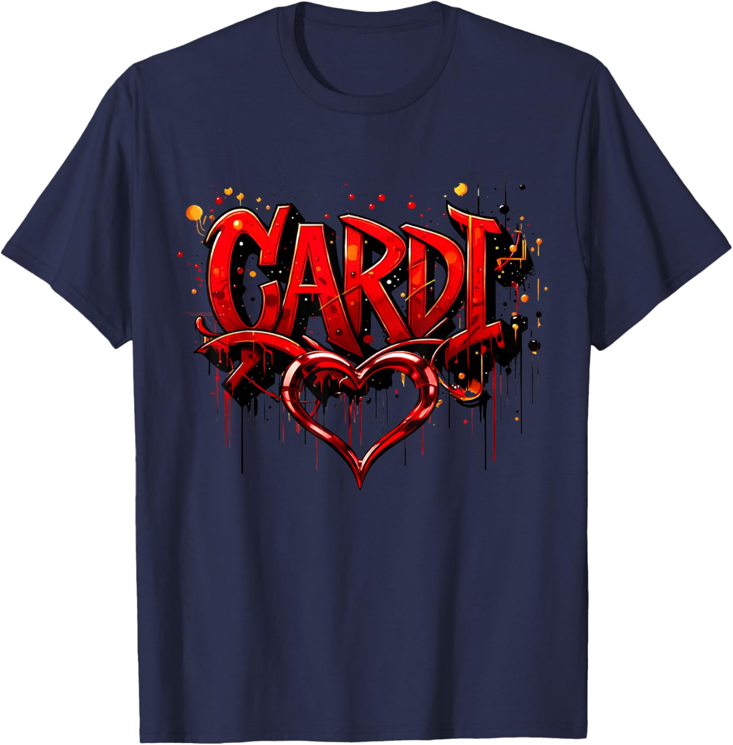 Cardi First Name Birthday Personalized Women Kids T-Shirt - T-Shirt | Navy