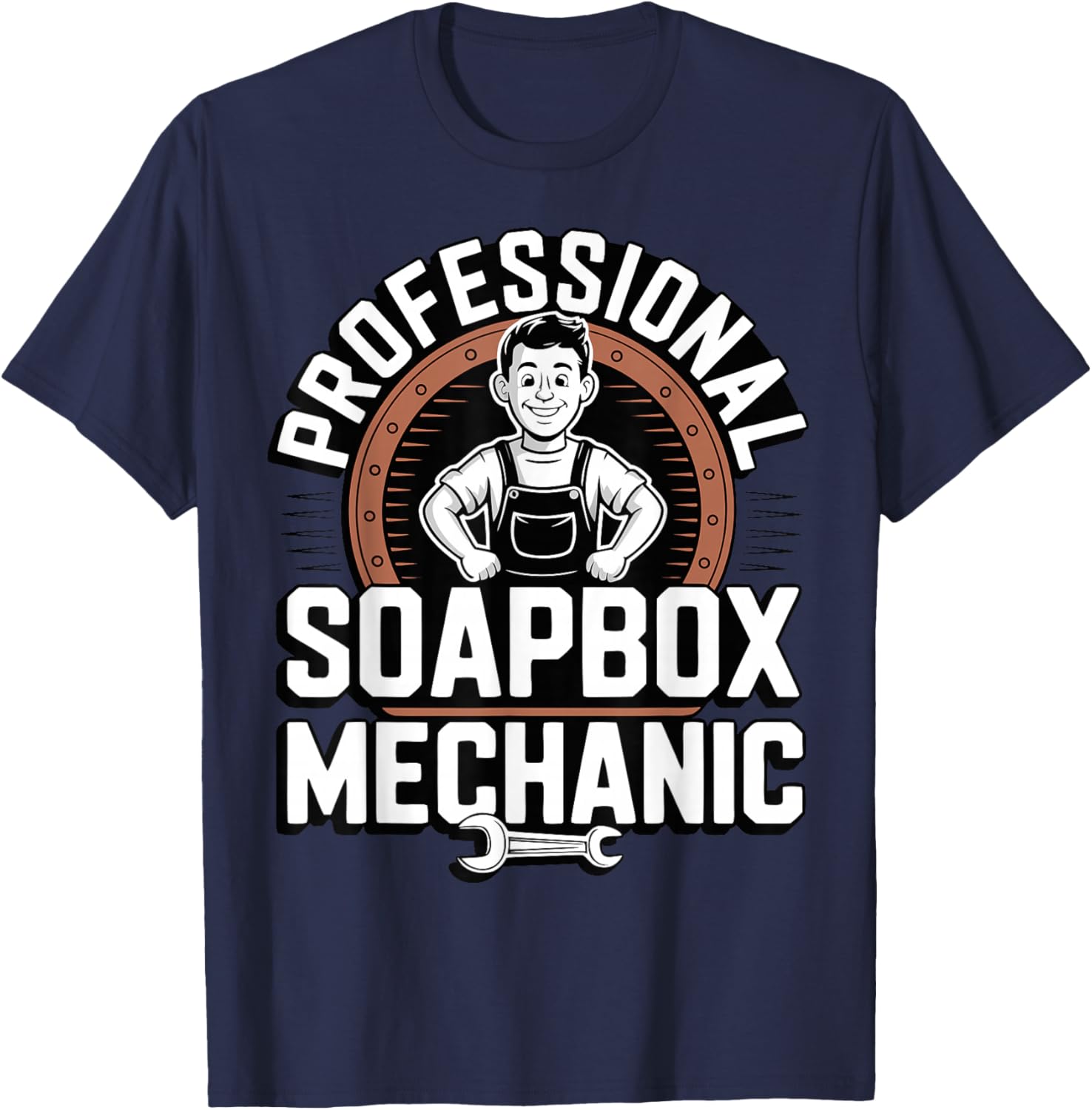 Funny Father Soapbox Derby Racing Dad T-Shirt - T-Shirt | Navy
