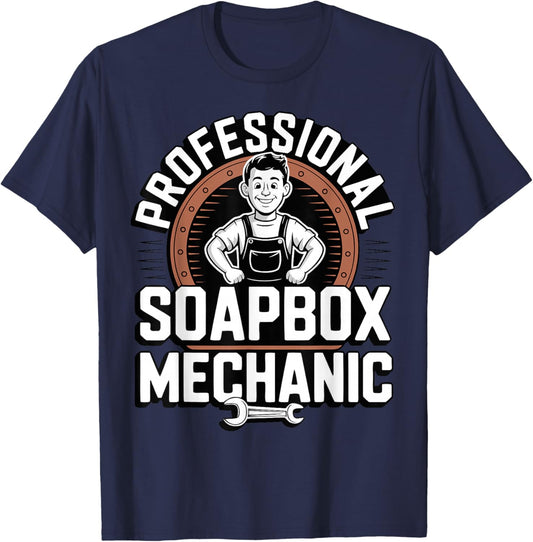 Funny Father Soapbox Derby Racing Dad T-Shirt - T-Shirt | Navy