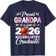 Proud Grandpa of A Kindergarten Graduation Class of 2026 T-Shirt - T-Shirt | Navy