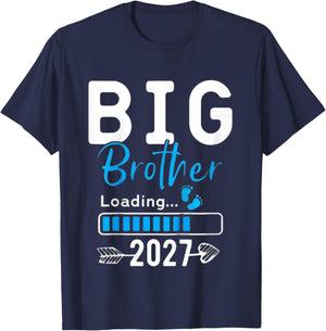 Kids Big Brother Loading 2027, Promoted to Big Brother 2027 T-Shirt - T-Shirt | Navy
