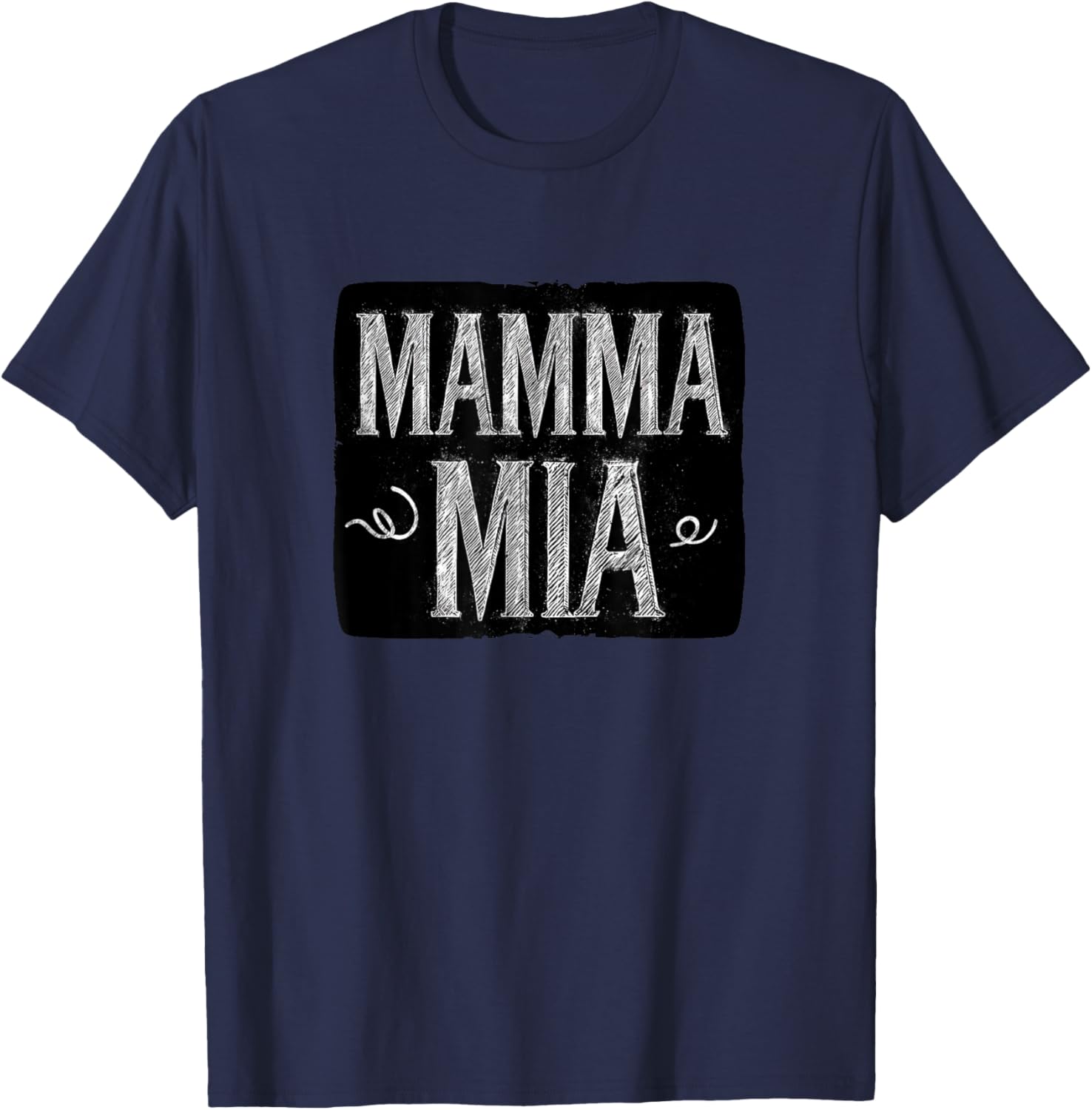 Lustiges Mamma Mia Logo T-Shirt - T-Shirt | Navy