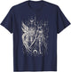Seraphim Goth Grunge Y2K Eye Cybersigil Angel Alt Aesthetic T-Shirt - T-Shirt | Navy