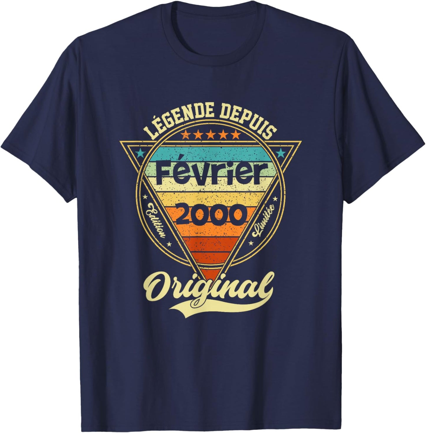 Legend Since February 2000 26th Anniversary T-Shirt - T-Shirt | Navy