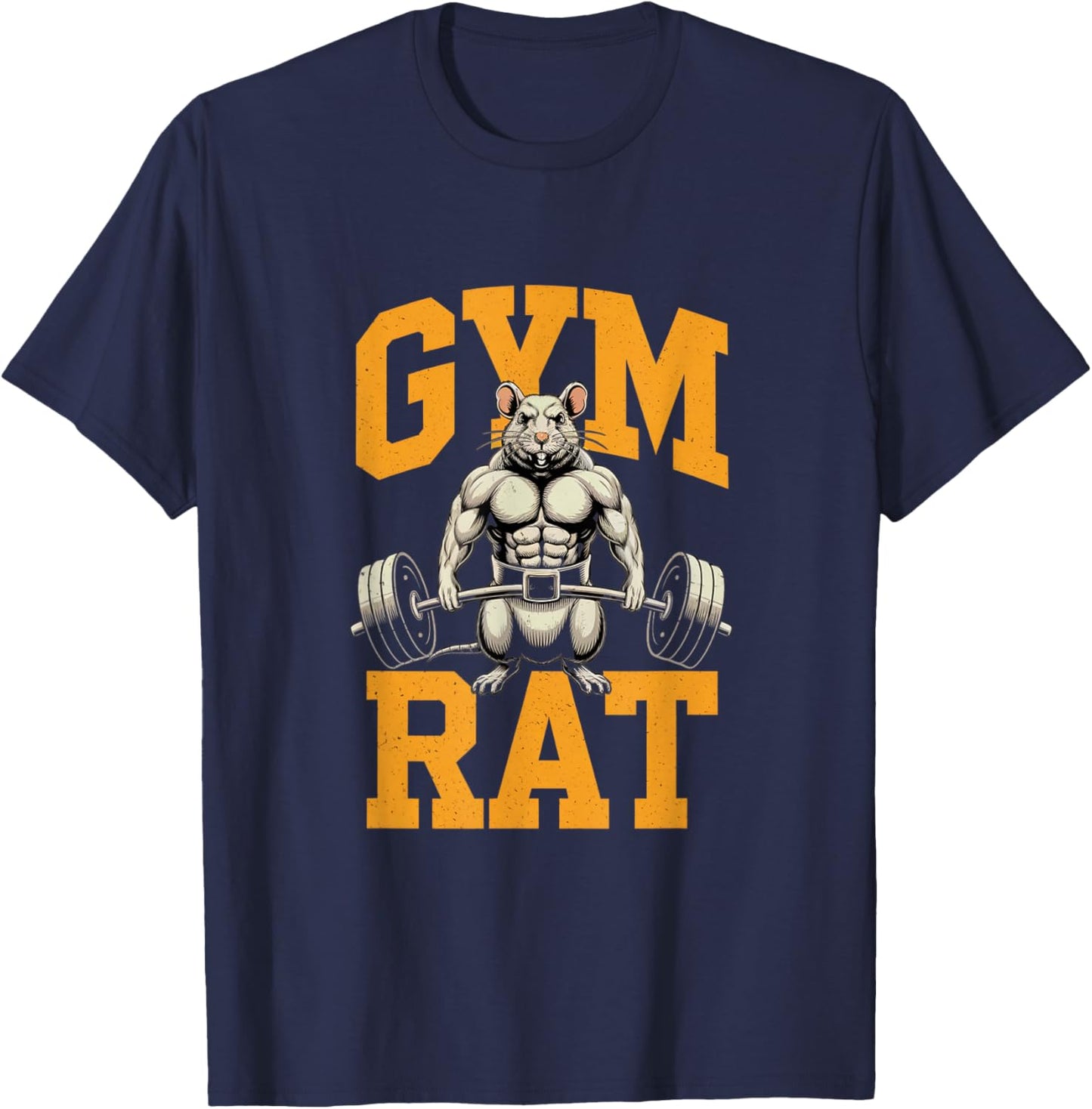 Gym Rat Meaning Gym Rat Costume Weight Lifting Gym Rat T-Shirt - T-Shirt | Navy