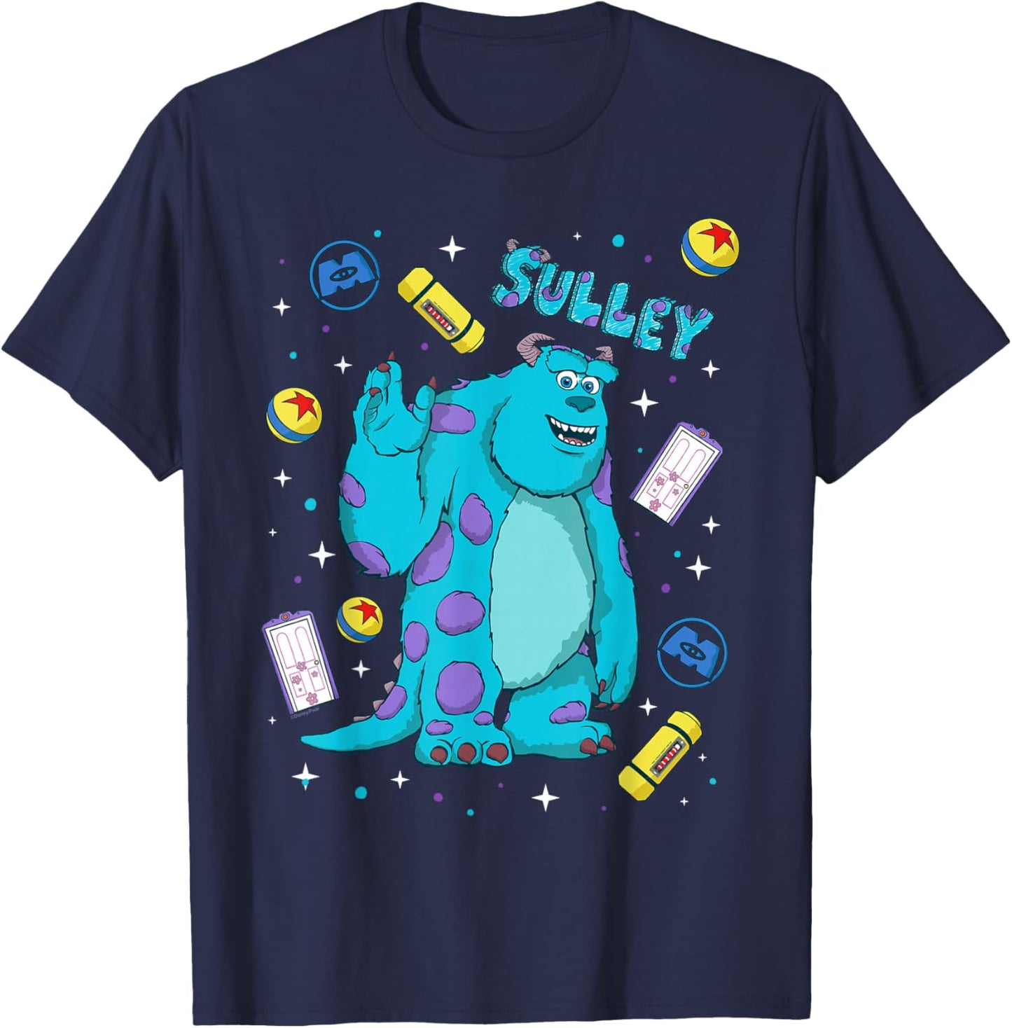 Disney and Pixar's Monsters, Inc. Sulley Big Pose Collage T-Shirt - T-Shirt | Navy