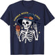 Summerween Vibes Funny Skeleton Ice Cream Summer Vacation Men Women Kids T-Shirt - T-Shirt | Navy