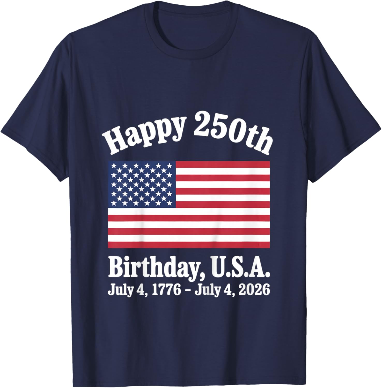 Happy 250th USA 4th of July 1776-2026 Kids Boys Girls T-Shirt - T-Shirt | Navy