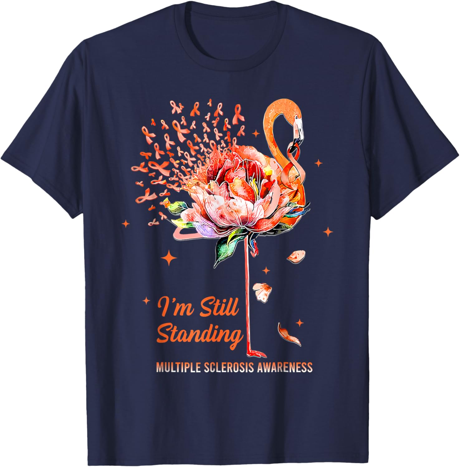 Multiple Sclerosis Awareness, I’m Still Standing MS Warrior T-Shirt - T-Shirt | Navy
