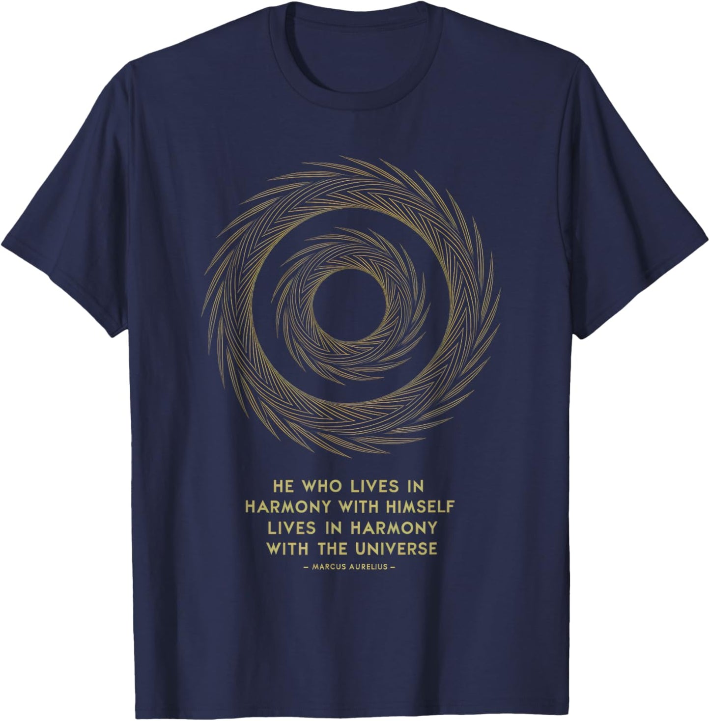 Marcus Aurelius Stoic Philosoper Quote Motivational Stoicism T-Shirt - T-Shirt | Navy