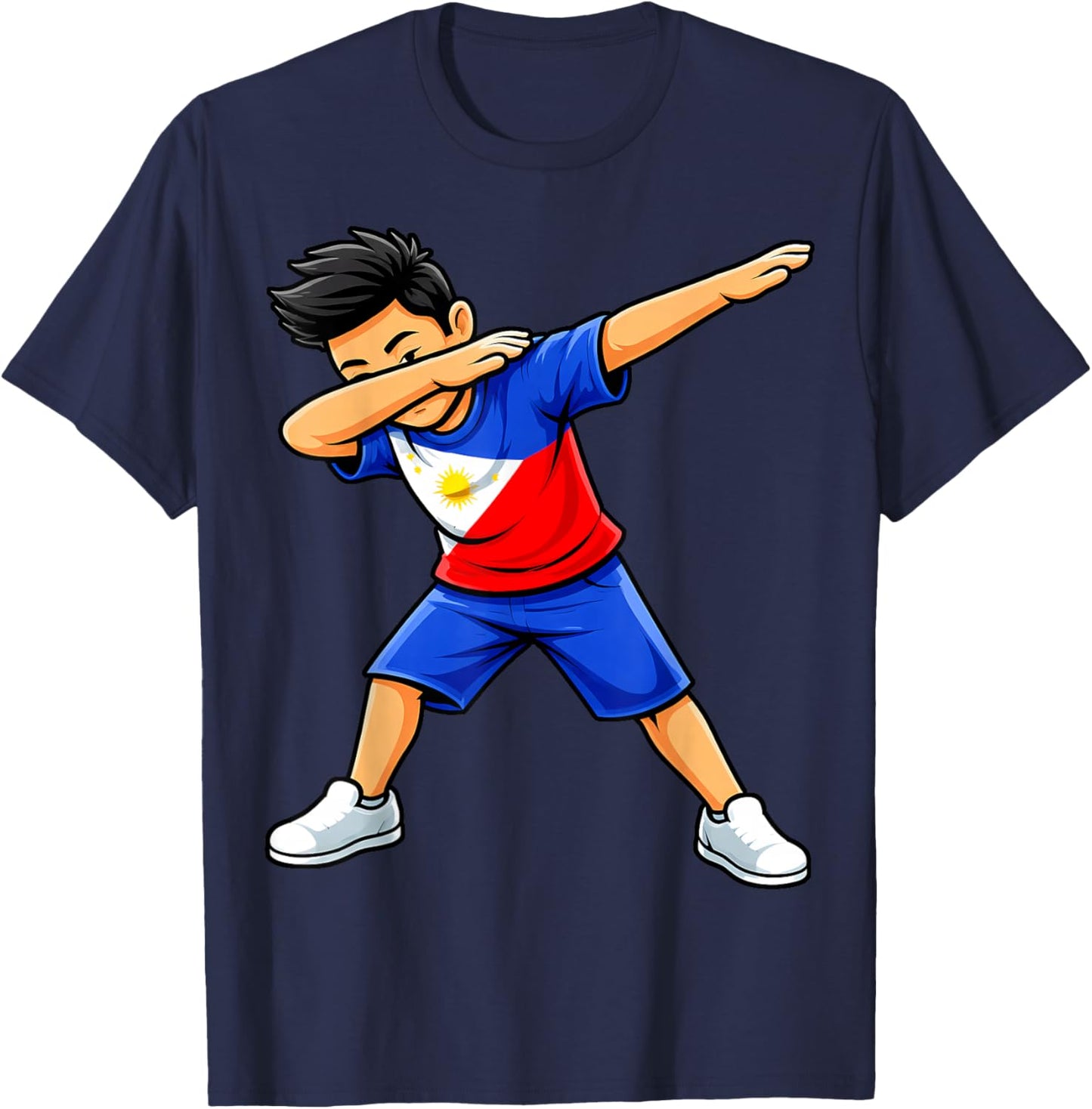 Filipino Boy Dab Philippines Flag Pinoy T-Shirt - T-Shirt | Navy