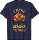 I'm The Grandma Turkey Funny Thanksgiving Family Matching T-Shirt - T-Shirt | Navy