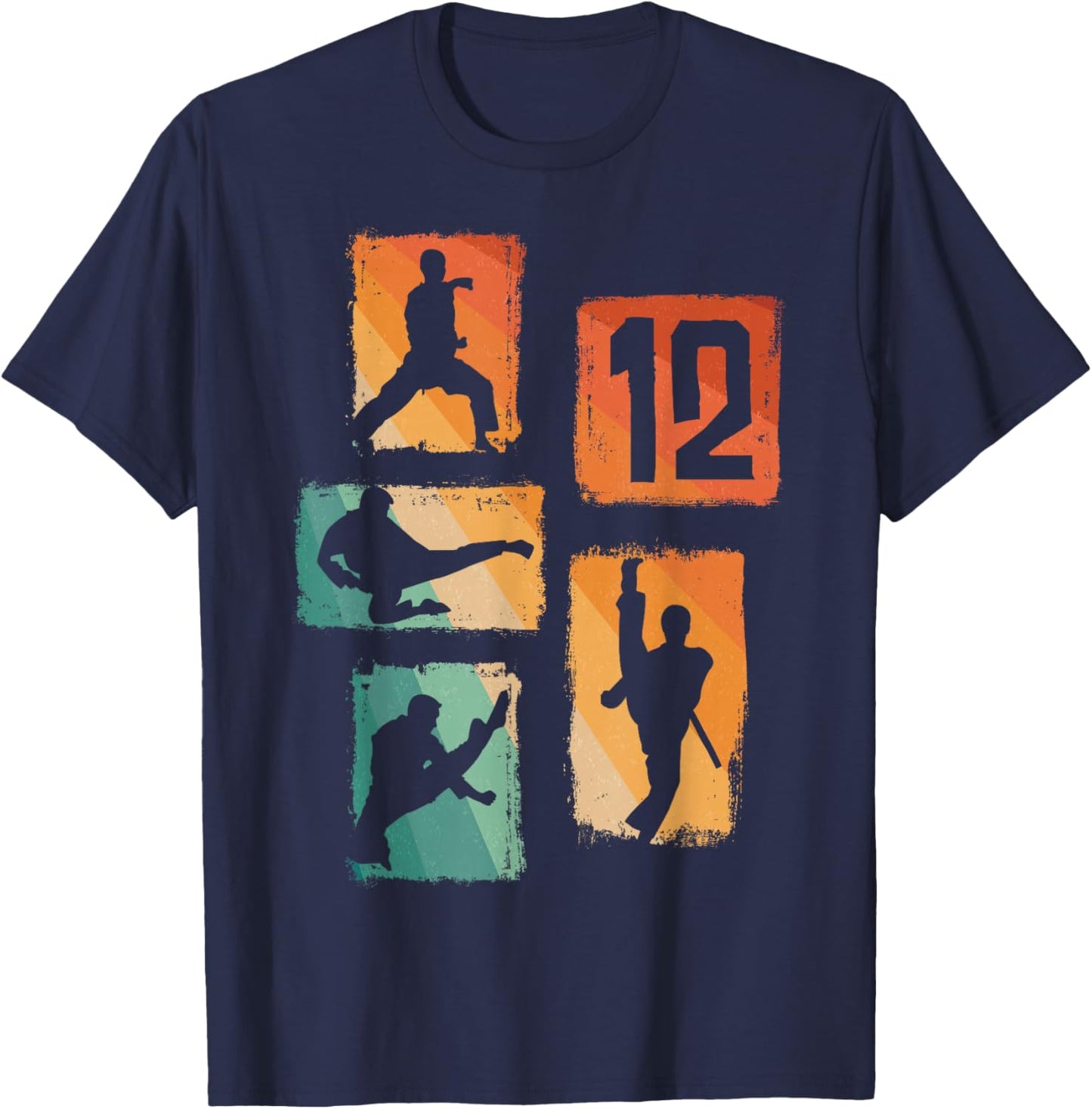 12th Birthday Karate Taekwondo 12 Years Old Boy Martial Arts T-Shirt - T-Shirt | Navy