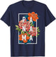 Panama Flowers Roses Pride Floral Souvenir T-Shirt - T-Shirt | Navy