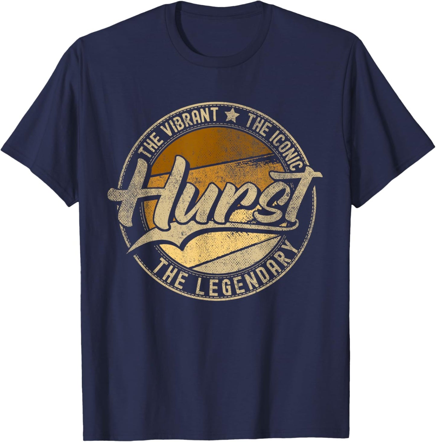 Hurst TX | Texas Vintage Distressed T-Shirt - T-Shirt | Navy