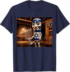 Tung Tung Tung Sahur Jewish Italian Brainrot Meme T-Shirt - T-Shirt | Navy